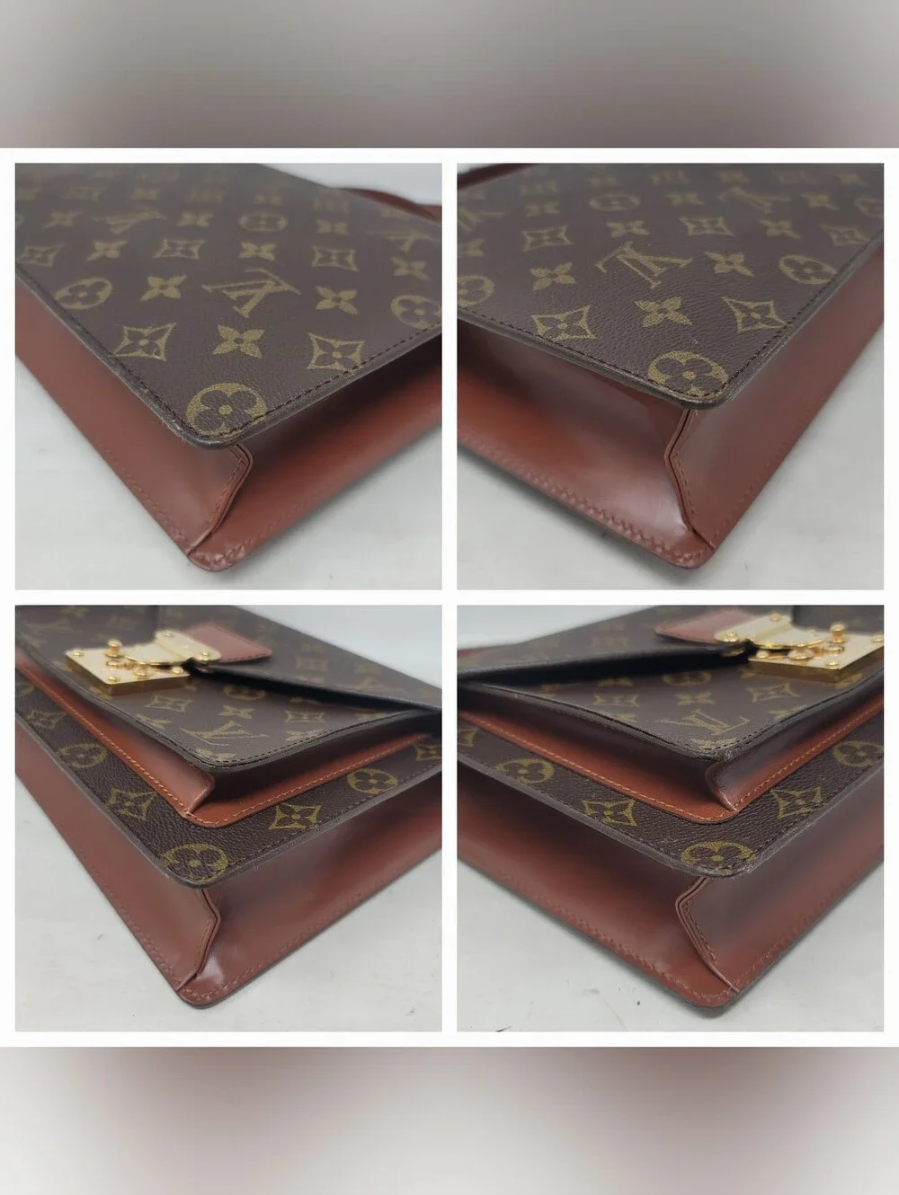 Louis Vuitton Monceau Monogram 26 Canvas Crossbody Shoulder Hand Bag Authentic